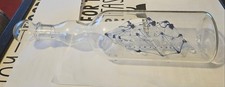 Hand Blown Glass Ship In A