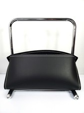 MCM Black Faux Leather Nickel