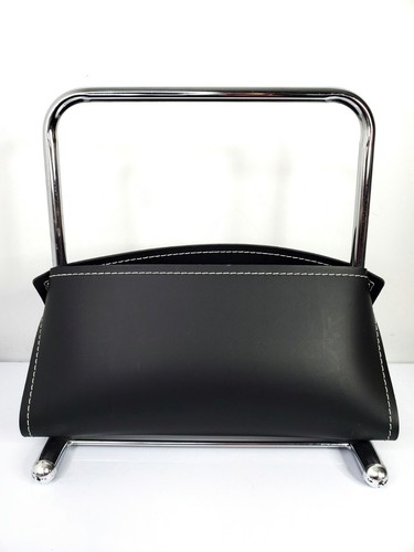 Mcm black faux leather - leather, nickel