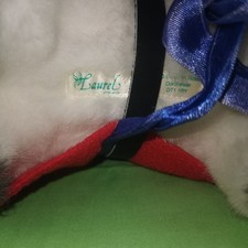 laurel designs pony, white faux fur, felt blanket, leather saddle and harness