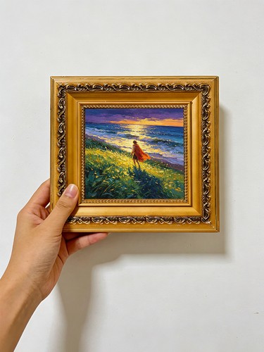 Cloaked figure sunset ocean - cloaked,