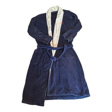 Polo Ralph Lauren Dressing gown bath robe terrycloth towelling Navy blue Mens