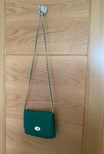 Green quilted style handbag new without  tags