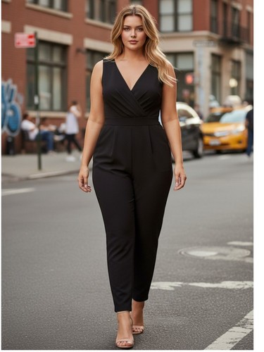 Ladies black neck - neck, playsuit