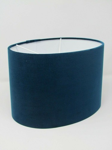 Lampshade teal blue velvet - lampshade,