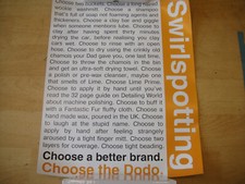 Dodo Juice - Swirl Spotting / Trainspotting A2 Poster Polish Wax Detailing Car