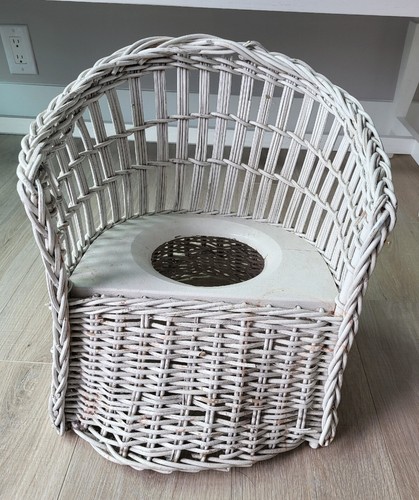 Antique victorian wicker - victorian, potty