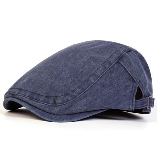 Men flat cap washed newsboy - cap,