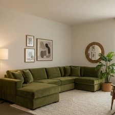 Luxury U-Shape Sofa – Velvet