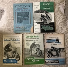 5 x Motorcycle Racing Programmes. Cadwell, Mallory and Thruxton