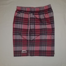 MENS SLAZENGER RED CHECK SWIM/LEISURE SHORTS - SIZE LARGE - RRP £24.99
