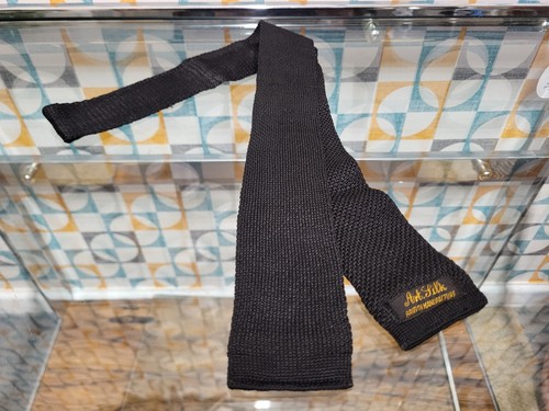 Vintage mens tie black - 60's,