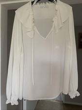 Brand New Primark White Long Sleeve Blouse Size 20. . More Like16-18