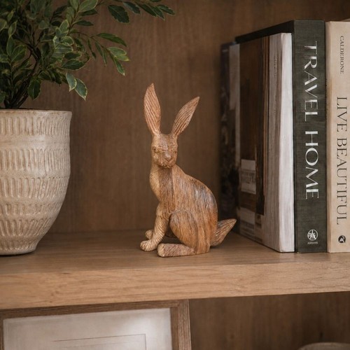 Hand carved hare suar - suar, wood