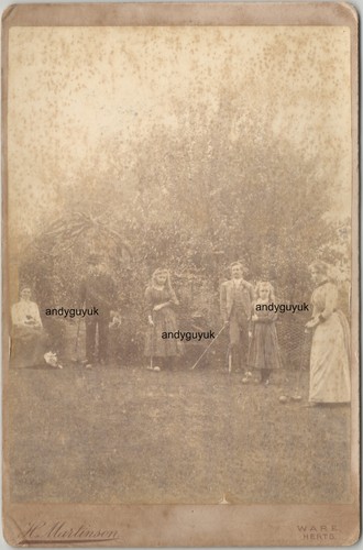 Cabinet card croquet group - cabinet,