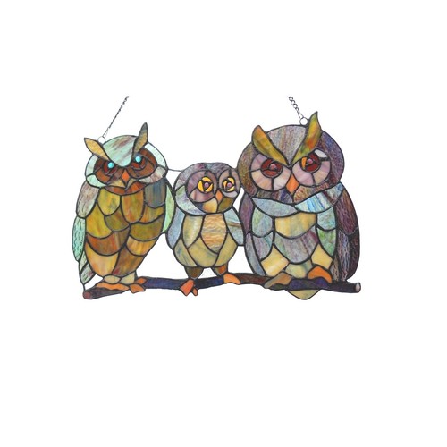 Owl bird stained glass - owl,