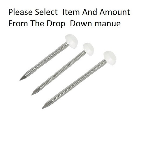 White poly top cladding pins - poly,