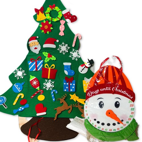 Foot felt christmas tree - tree, set