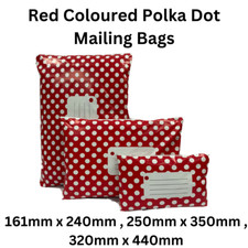 Polka Dot Mailing Bags Postage Coloured Postal Poly Printed  Seal All Sizes