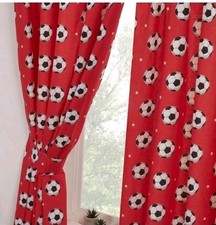 Football Red Curtains Fully