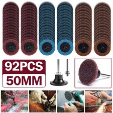 92Pcs 50mm 2" Inch Type R Roll Lock Quick Change Discs Die Grinder Sanding Pads
