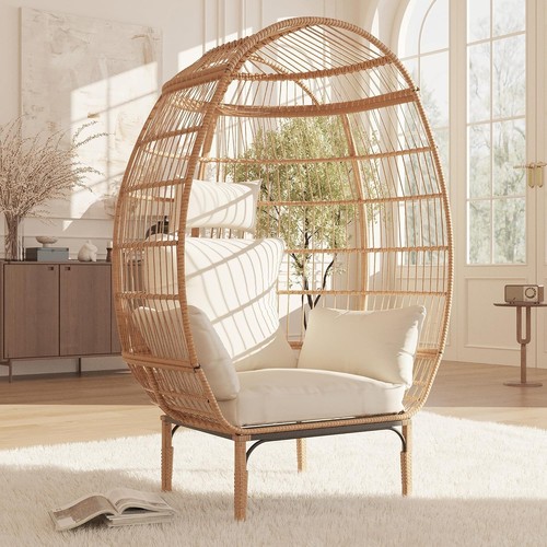 Large wicker egg chair - wicker,