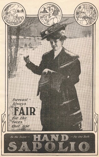 C1907 women hand sapolio - c1907,