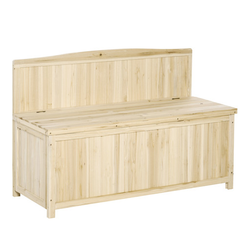 Wooden garden storage bench - garden,