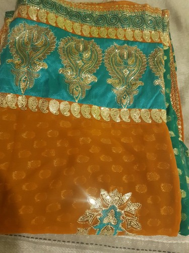 Indian saree musted and - , green