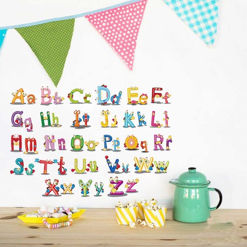 Alphabet wall sticker stickers - alphabet,