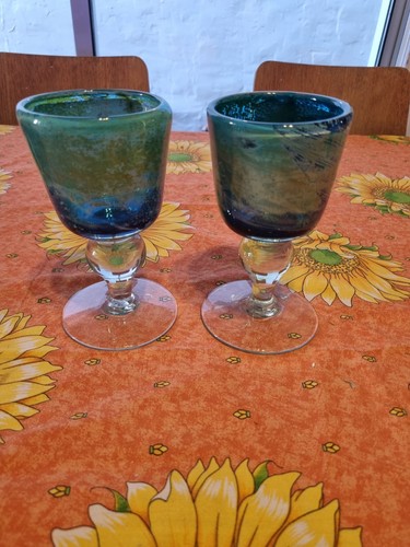 Mdina glass goblets set 2 - glass,