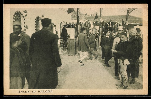 Postcard valona saluti da - valona,,
