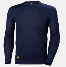 Mens Helly Hansen Lifa Crew Neck Baselayer Top - 75105 Small Navy
