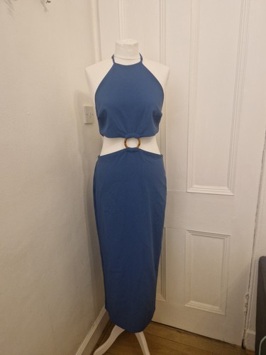 Zara blue cut out backless