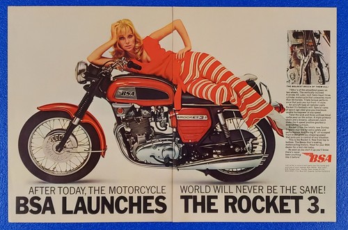 1969 bsa rocket vintage - bsa,