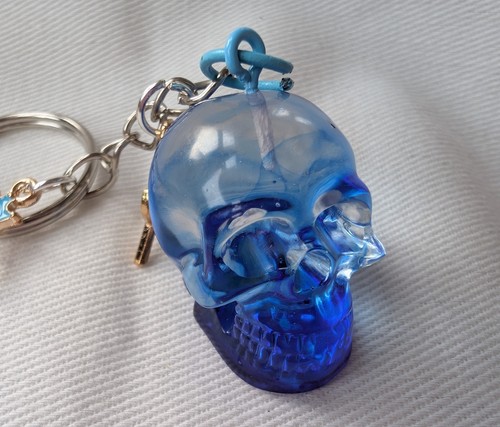 Skull keyring gothic spooky - keyring,