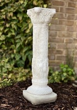 Large Greek column figurine Stone stand sculpture Concrete plinth decoration