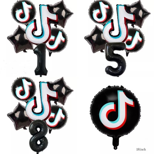 6pcs tiktok theme - 6pcs, birthday