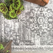 Affordable grey medallion rug - affordable,
