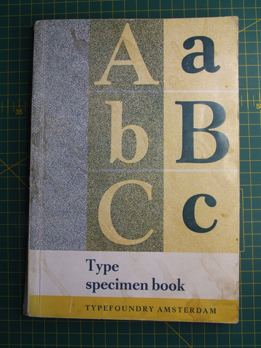 Letterpress type specimen book - type,