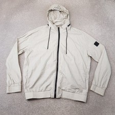 Hugo Boss Mens Jacket Medium Grey Land Windbreaker Casuals Mod Terrace Box Logo