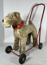 Original Vintage Lines Bros (Ireland) Triang Fox Terrier Push Along Dog