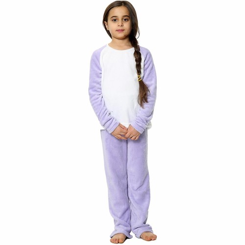 Kids girls lilac pyjamas soft - girls,
