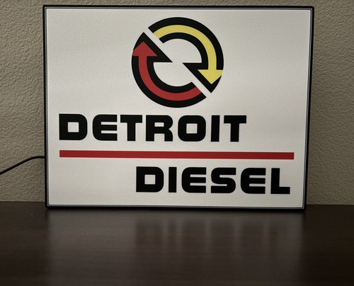 Lighted detroit diesel sign - diesel,