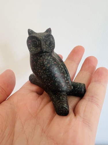 Earl signed soapstone owl - earl,