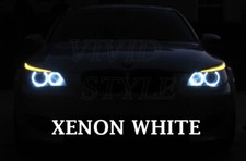 FOR BMW 5 SERIES E60 E61 PURE XENON WHITE PRE-LCI ANGEL EYE HALO RING LIGHT LED