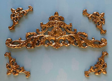 set of applique ornate resin, coast, decorative furniture , moulding, pediment,