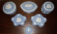 6  x Wedgwood Blue Jasperware