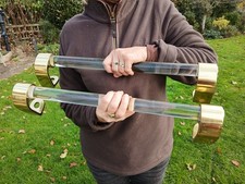 Vintage Bronze Modernist French Baccarat Cinema Theatre Door Pulls Jacques Adnet