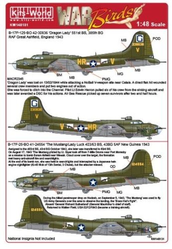 Kits world boeing b - , b-17f